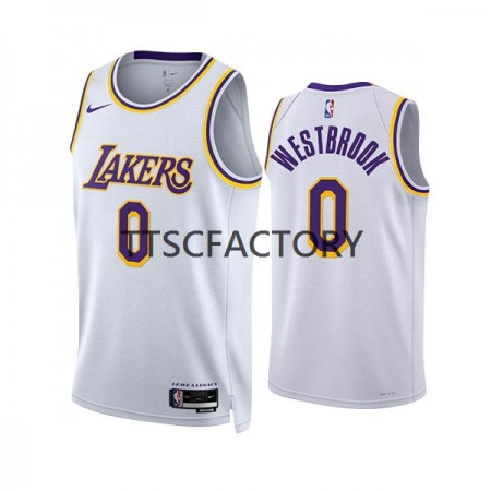 Maillot Basket Los Angeles Lakers Russell Westbrook 0 Nike 2022-23 Association Edition Blanc Swingman - Homme